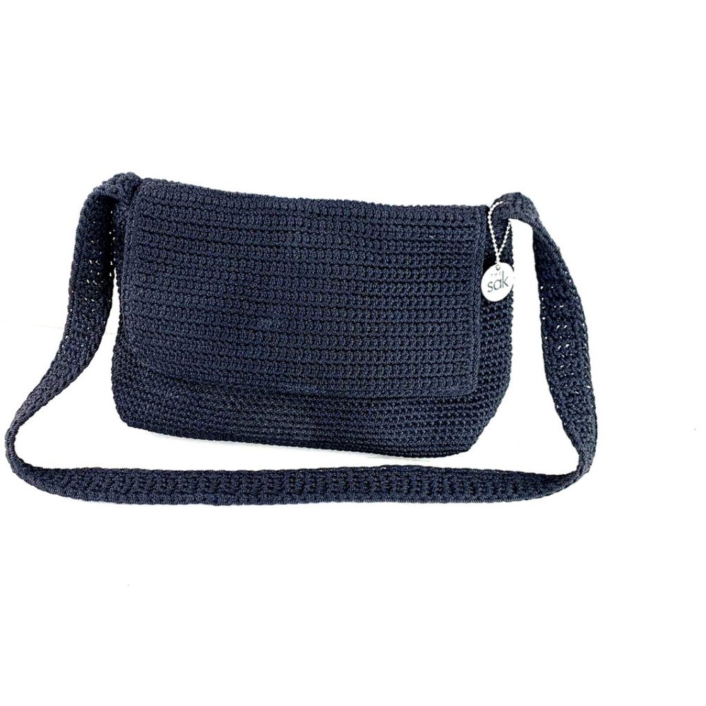 The Sak Crossbody Black Crochet Boho Shoulder Bag